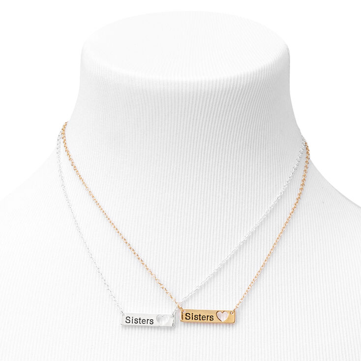 Best Friends Sisters Pendant Necklaces - 2 Pack,