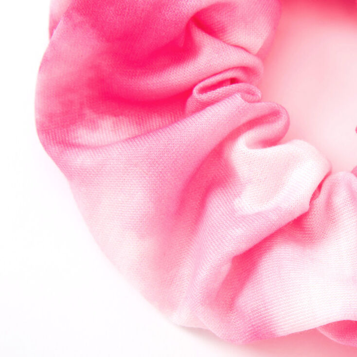 Medium Tie Dye Hair Scrunchie - Pink,
