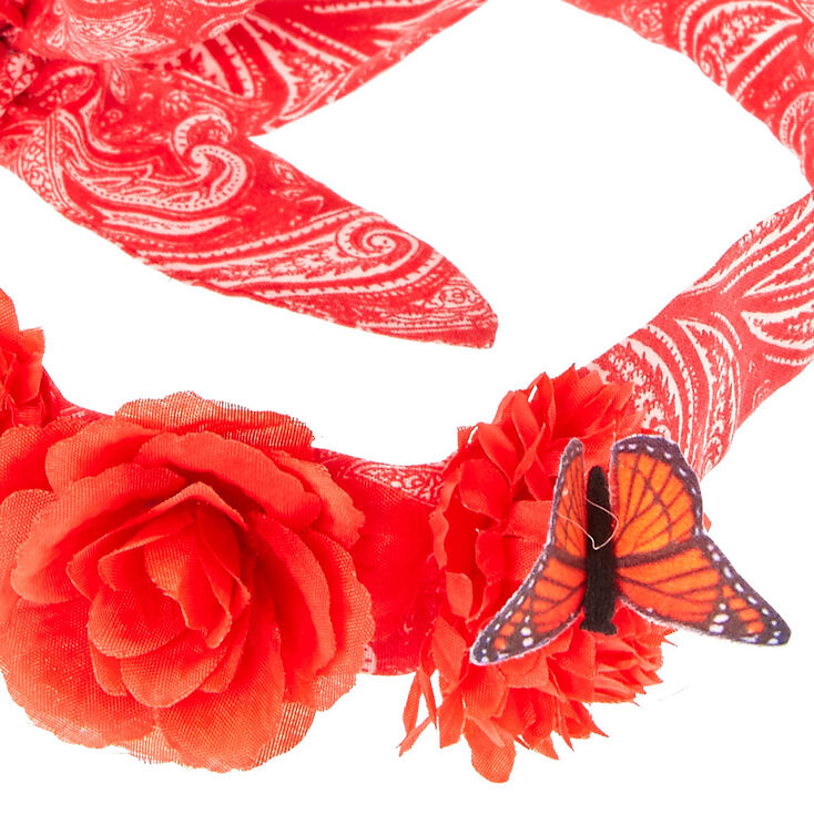 Red Butterfly Headwrap,