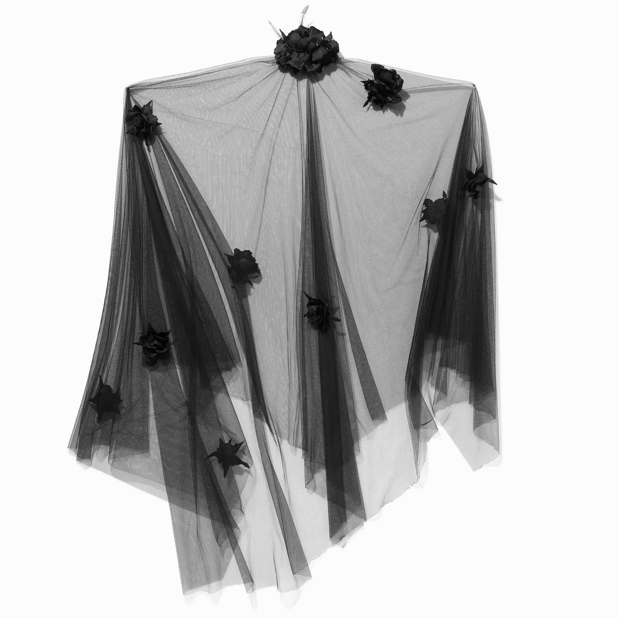 Voile floral noir,