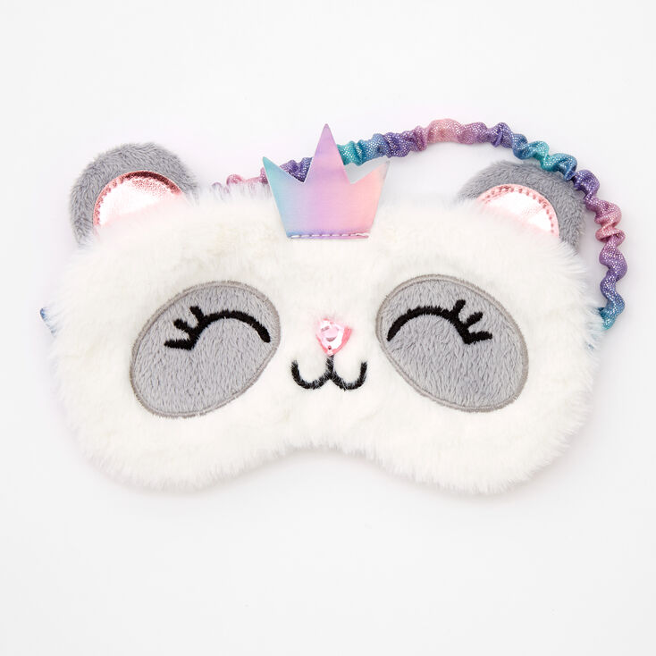 Claire&#39;s Club Queen Panda Sleeping Mask - White,
