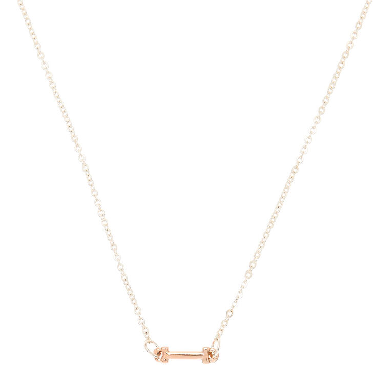 Claire's Collier à pendentif initiale I oblique en métaux mixtes