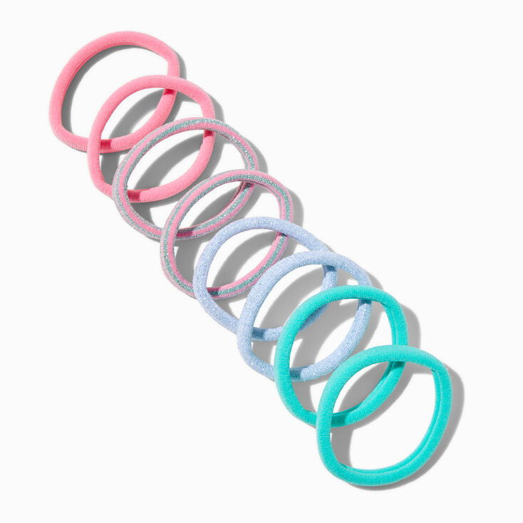 Mint Stripes Full Hair Rolled Hair Ties - 8 Pack,