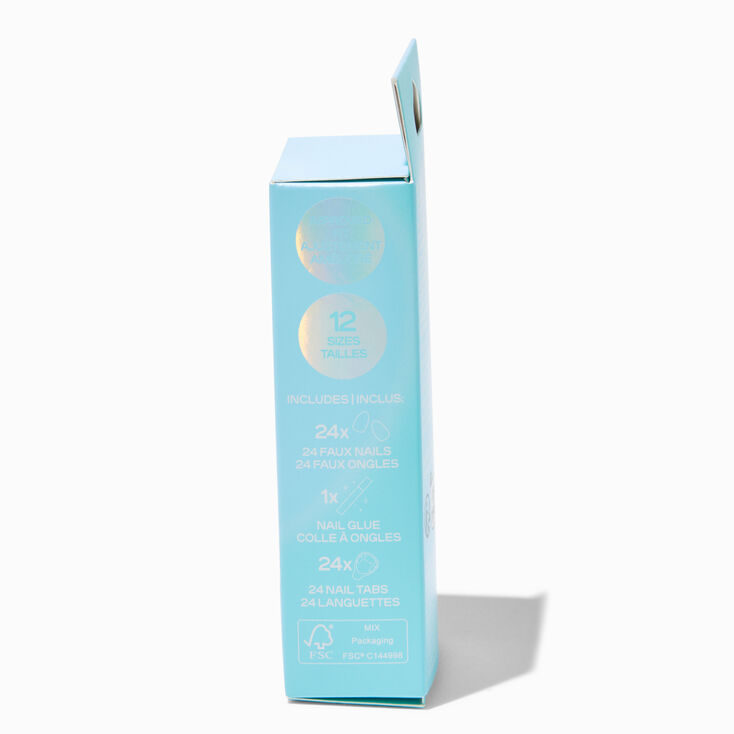 Daisy Bling Squoval Vegan Faux Nail Set - 24 Pack,