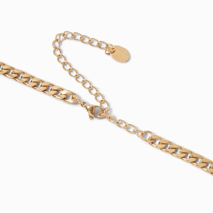 Gold-tone Stainless Steel 6MM Curb Chain Necklace,