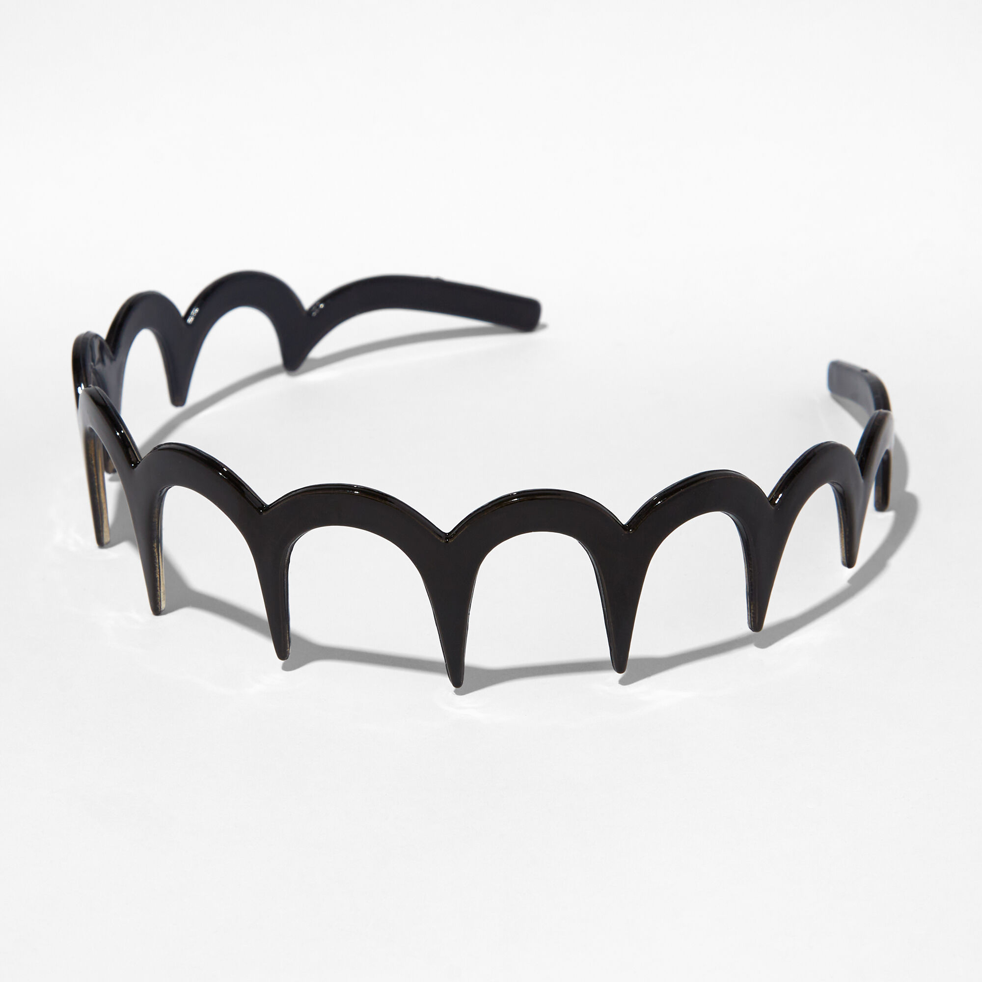 Black Scalloped Teeth Comb Headband,