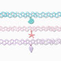 Claire&#39;s Club Pastel Beach Tattoo Choker Necklaces - 3 Pack,