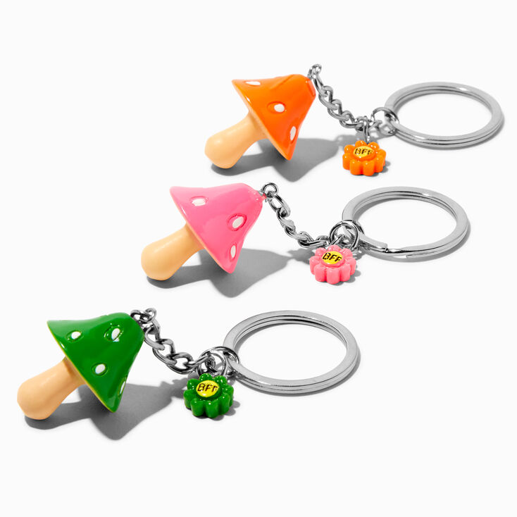 Mushroom Best Friends Rainbow Keychains - 5 Pack,