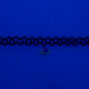 Black Glow in the Dark Planet Tattoo Choker Necklace,