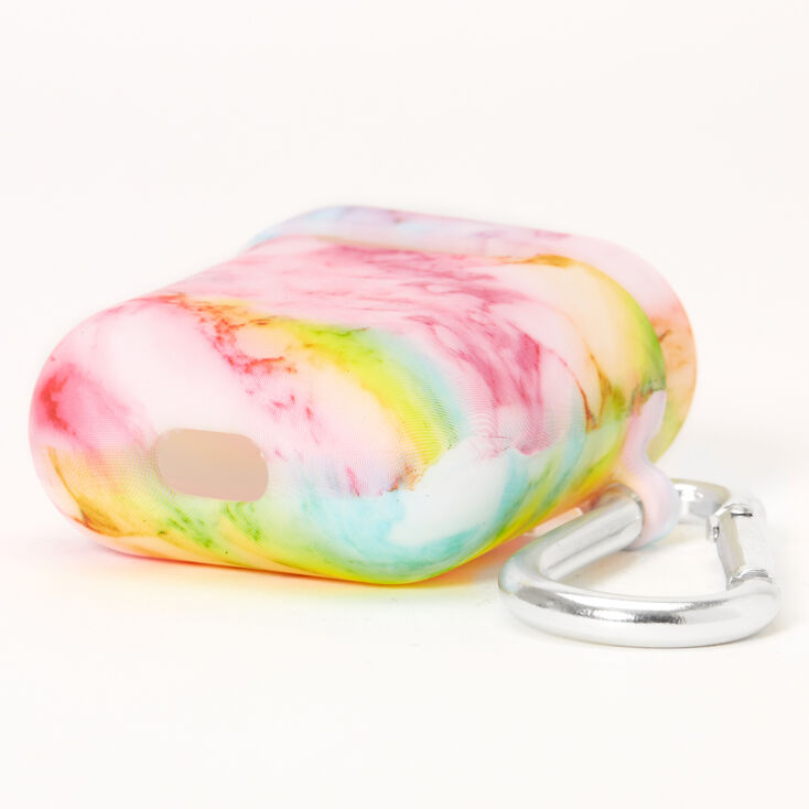 Rainbow Marble Silicone Earbud Case Cover - Compatible With Apple AirPods&reg;,
