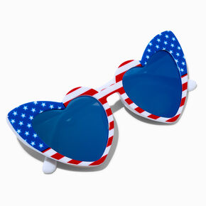 American Flag Heart-Shaped Sunglasses,