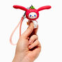 Strawberry Bunny Ears Wristlet Keychain,