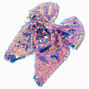 Claire&#39;s Club Purple Chiffon Sequin Hair Bow Clip,