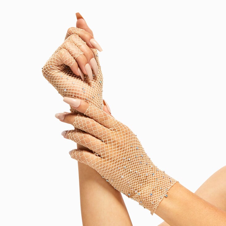 Rhinestone Arm Warmers Nude | US