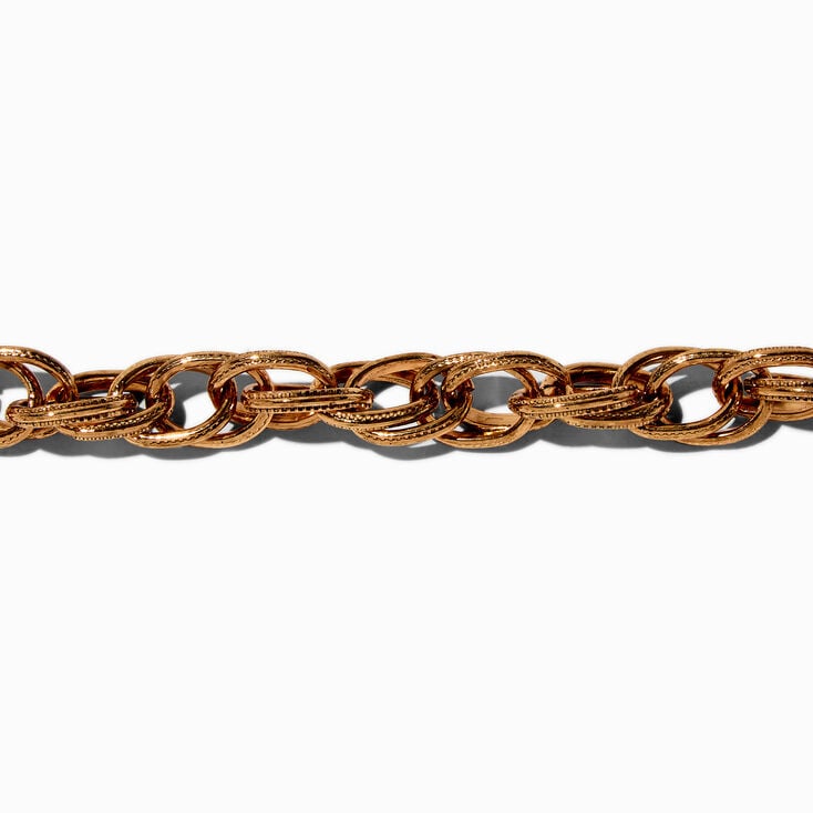 Bracelet &agrave; maillons de cha&icirc;ne &eacute;paisse couleur dor&eacute;e,