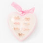 Claire&#39;s Club Heart Box Bow Rings - Pink, 7 Pack,