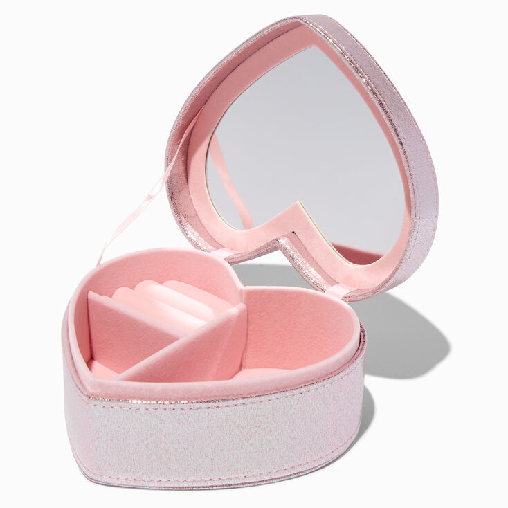 Pink Heart Jewellery Box,