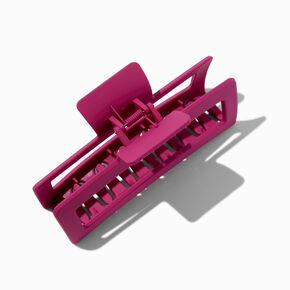 Pince &agrave; cheveux rectangulaire extra large framboise,