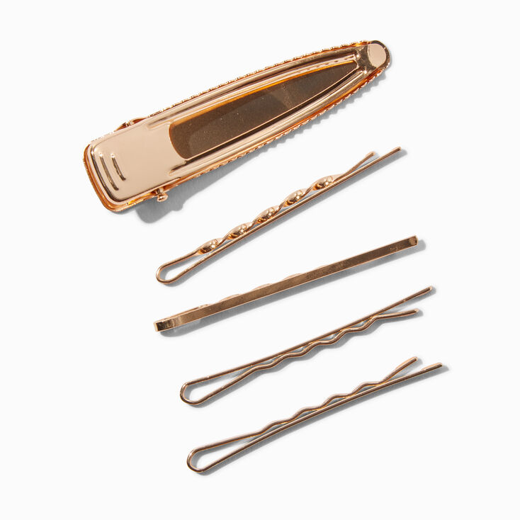 Gold Hair Pins &amp; Clips - 5 Pack ,