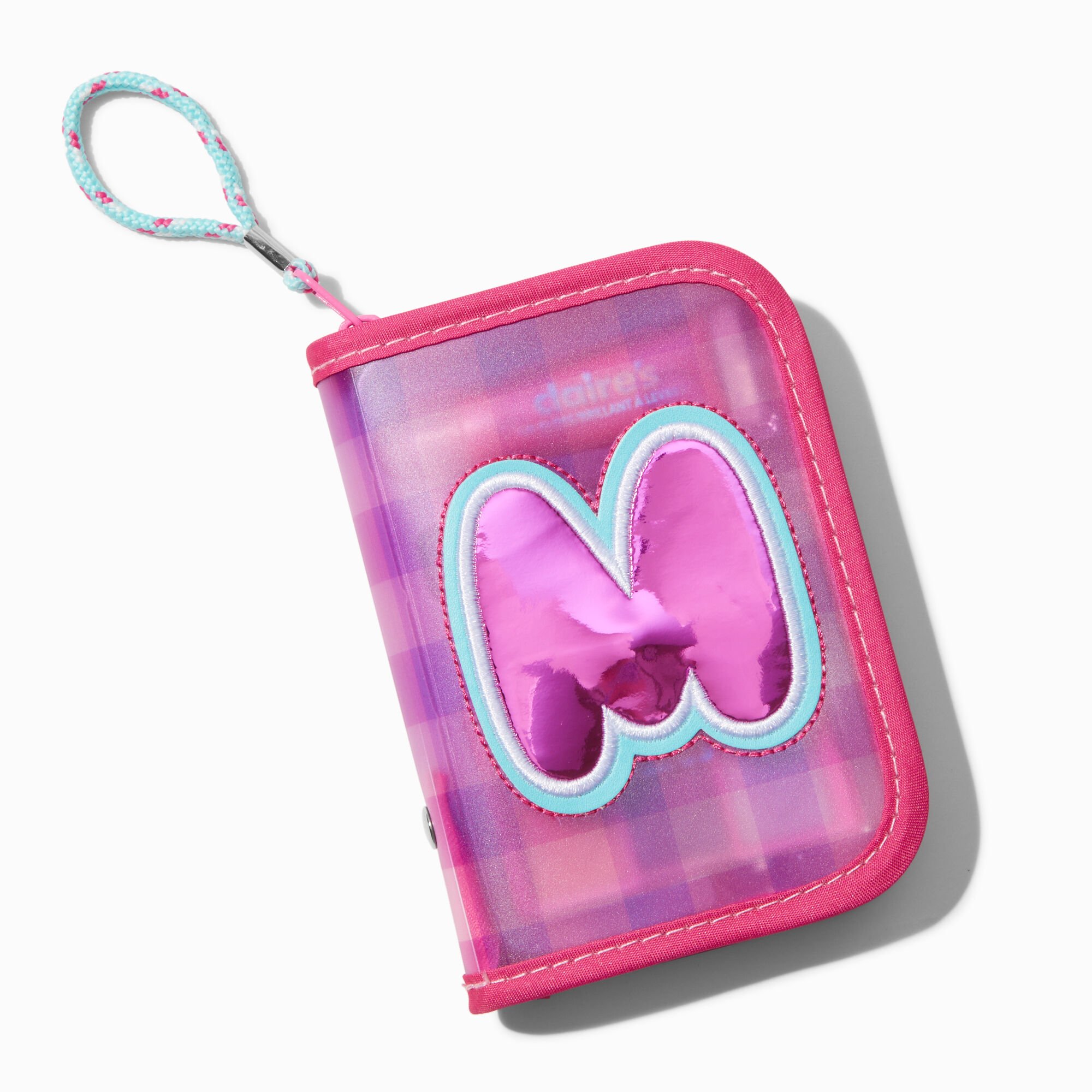 Initial Zipper Makeup Set Wristlet - M,