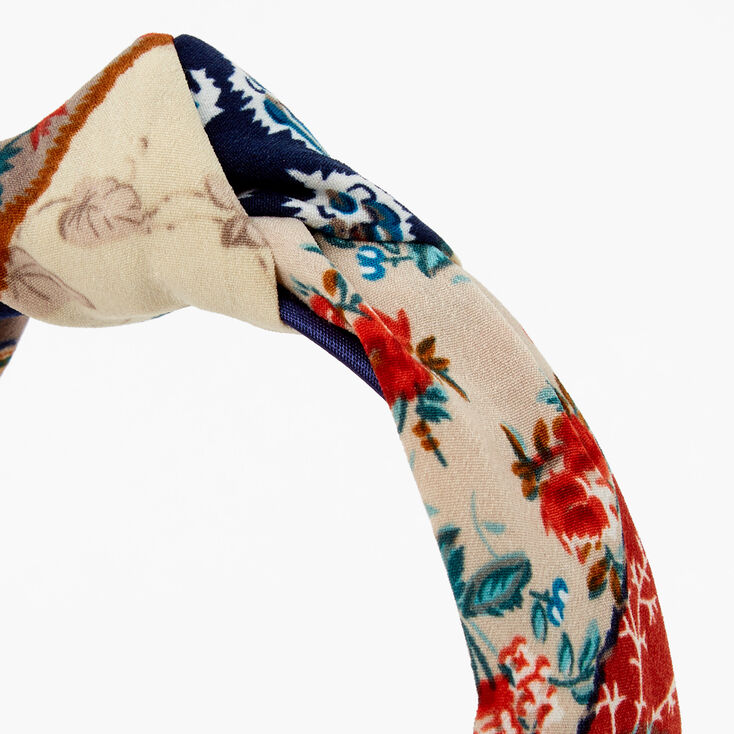 Patchwork Floral Knotted Headband,