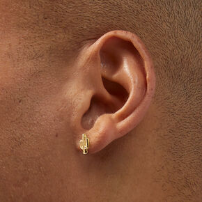 C LUXE by Claire&#39;s 18kt Gold Plated Cactus Stud Earrings,
