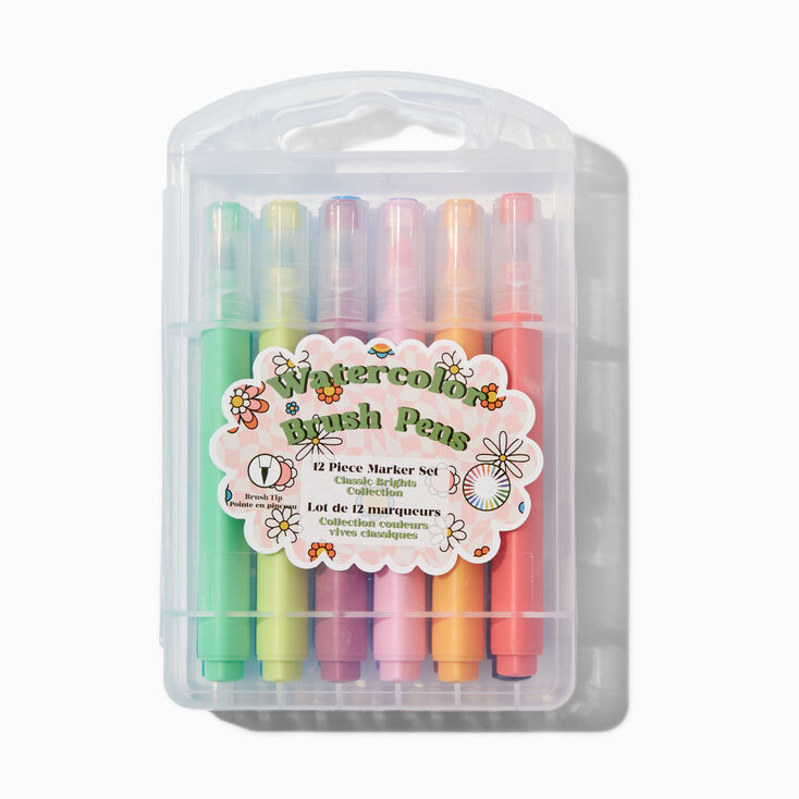 Classic Brights Watercolor Brush Tip Marker Set - 12 Pack,