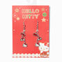 Hello Kitty&reg; Christmas Linear Drop Earrings,