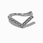 Silver Crystal Chevron Faux Nose Ring,