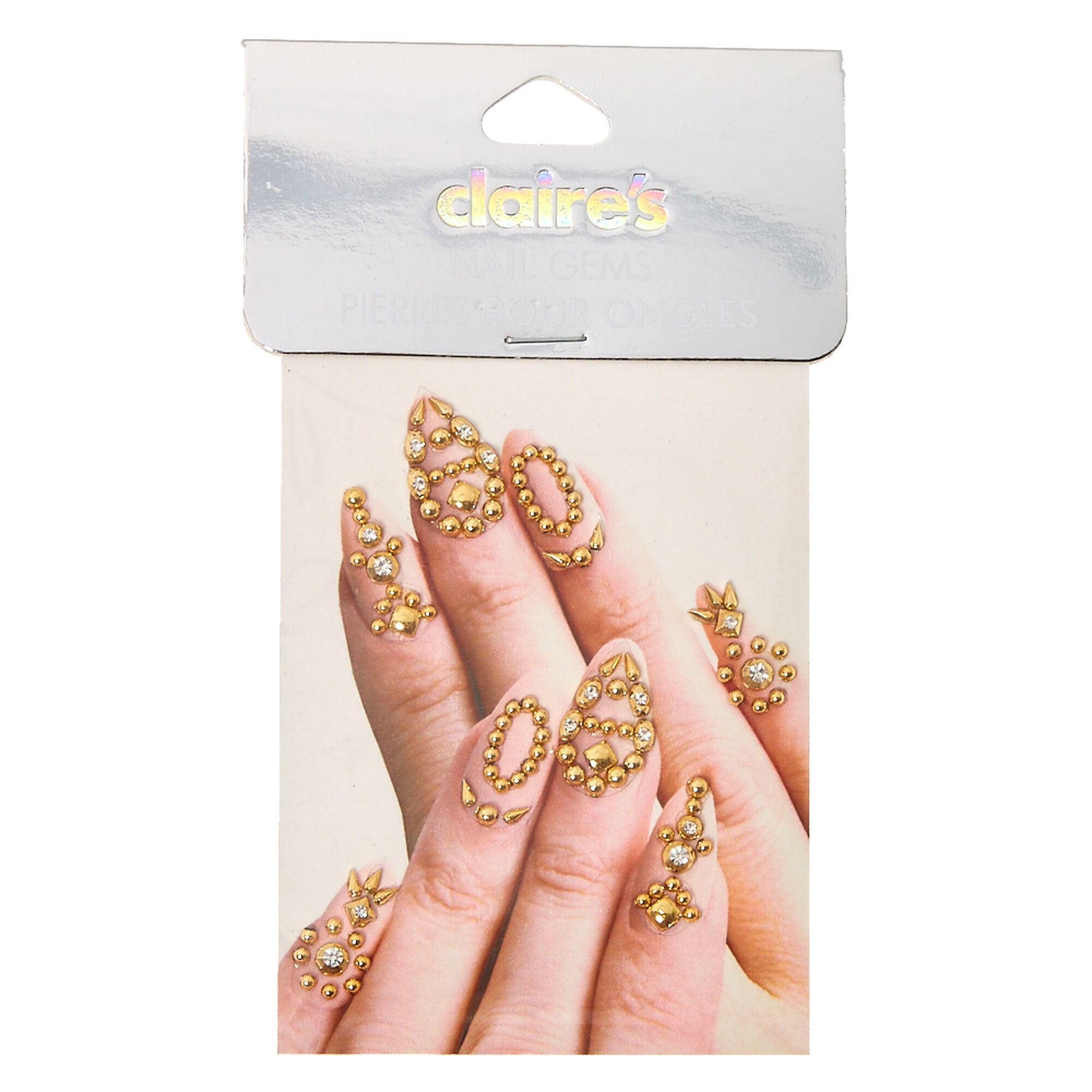 Gold Stud Nail Gems | Claire's