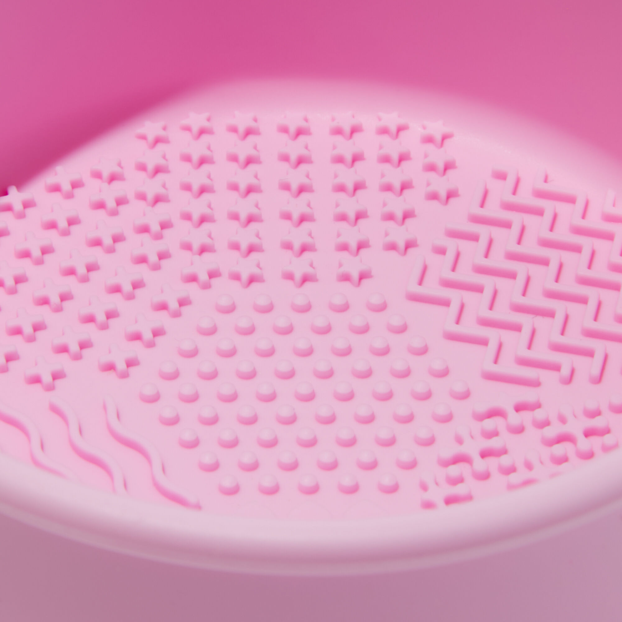 Lot bol de nettoyage pour pinceaux à maquillage rose,