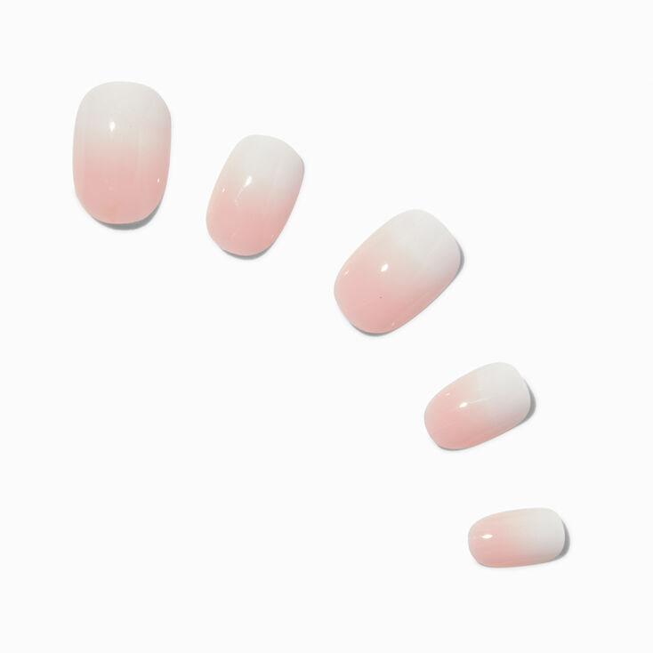 French Tip Ombr&eacute; Medium Oval Vegan Faux Nail Set - 24 Pack,