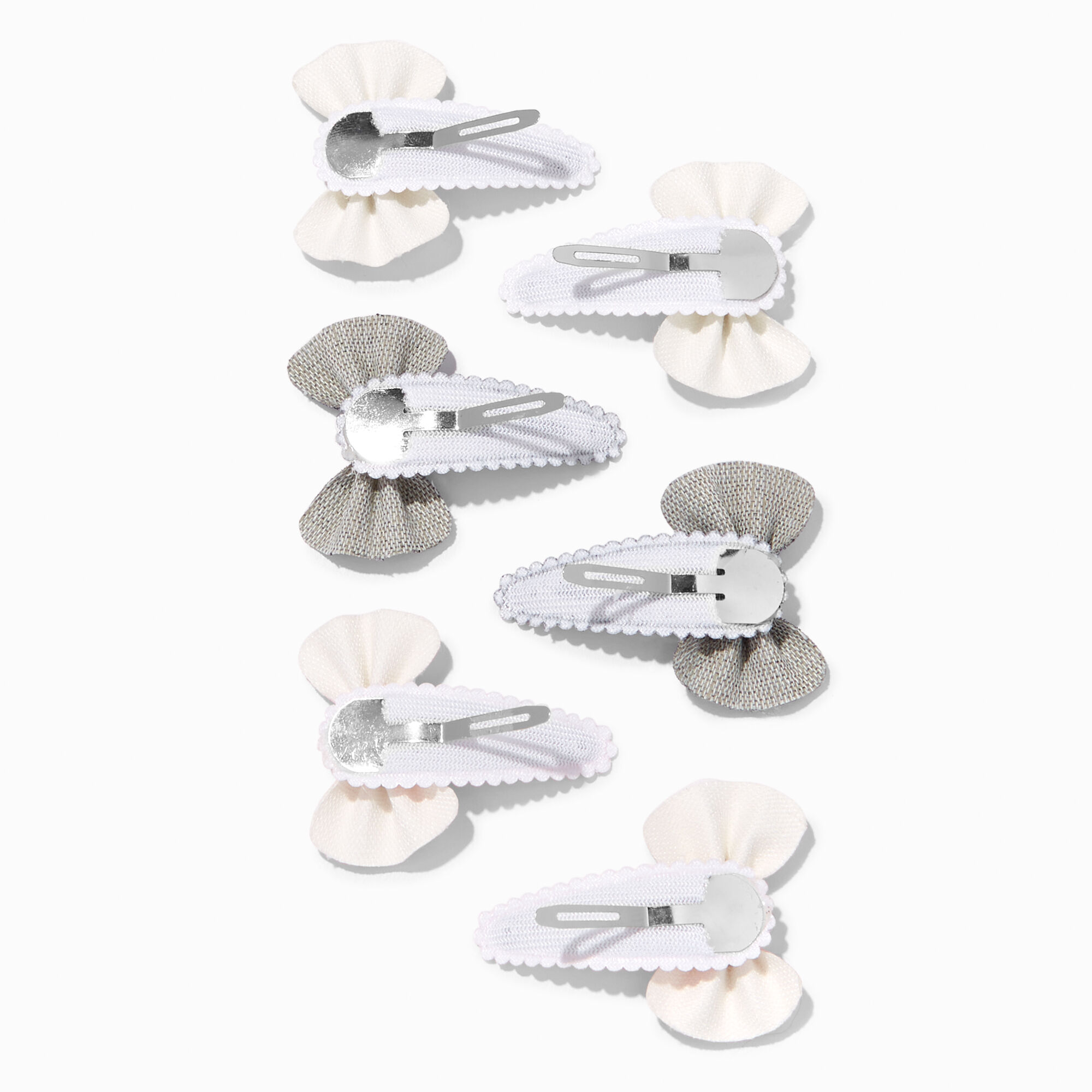 Claire's Club Fairy Glitter Bow Snap Hair Clips - 6 Pack,