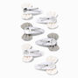 Claire&#39;s Club Fairy Glitter Bow Snap Hair Clips - 6 Pack,