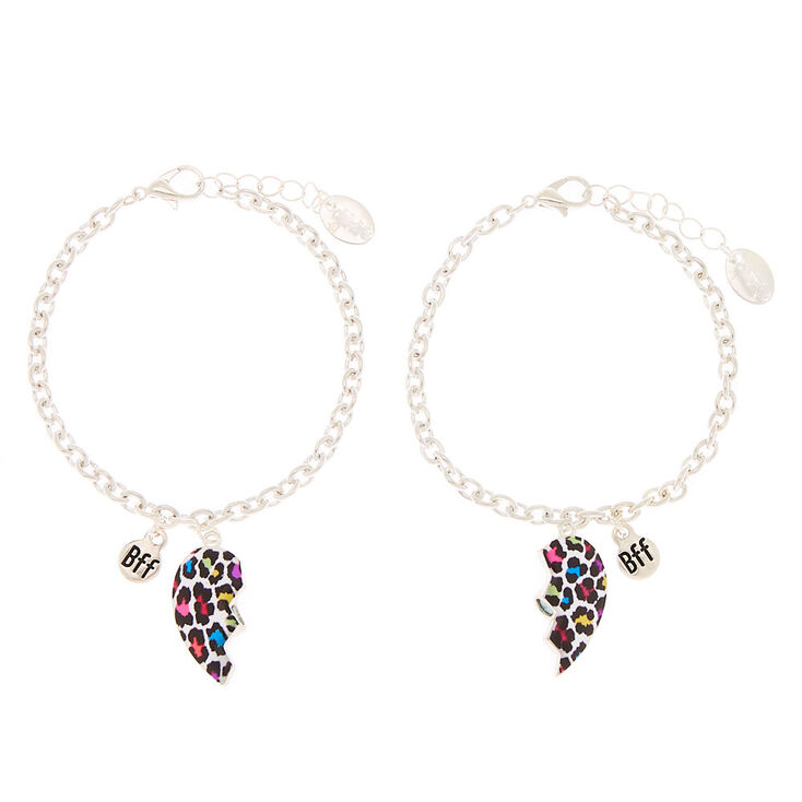 Rainbow Leopard Chain Friendship Bracelets - 2 Pack,