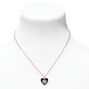 Black Evil Eye Heart Pendant Necklace,