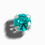 Kit de piercing d&#39;oreilles Claire&#39;s Exclusive avec clous d&#39;oreilles tourmaline Paraiba 3mm en or 9 carats au fini rhodi&eacute; cr&eacute;&eacute; en laboratoire avec lotion de soin,