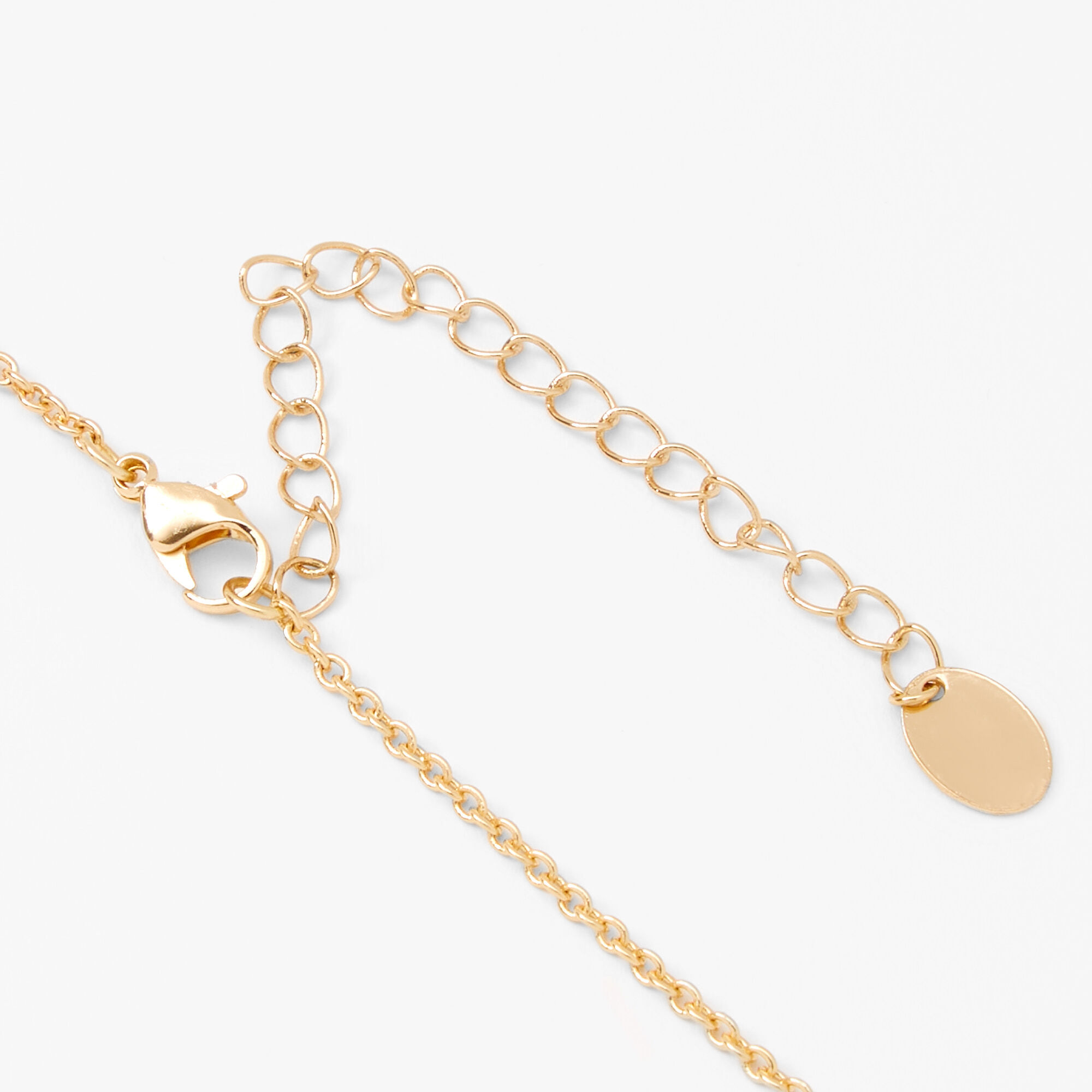 Gold Zodiac Symbol Pendant Charm Necklace - Aries,