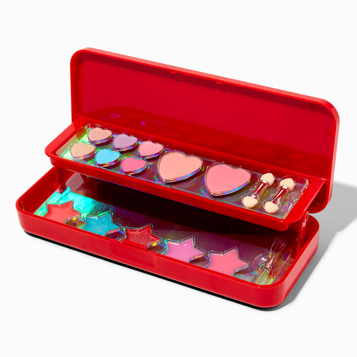 Pink Polka Dots Red Bling Makeup Palette,