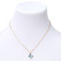 Butterfly Birthstone 16&quot; Gold Pendant Necklace - March,