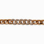 Gold-tone Bling Cuban Chain Bracelet,