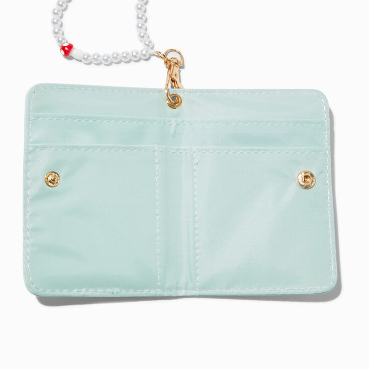 Mushroom Emblem Wallet With Beaded Lanyard,