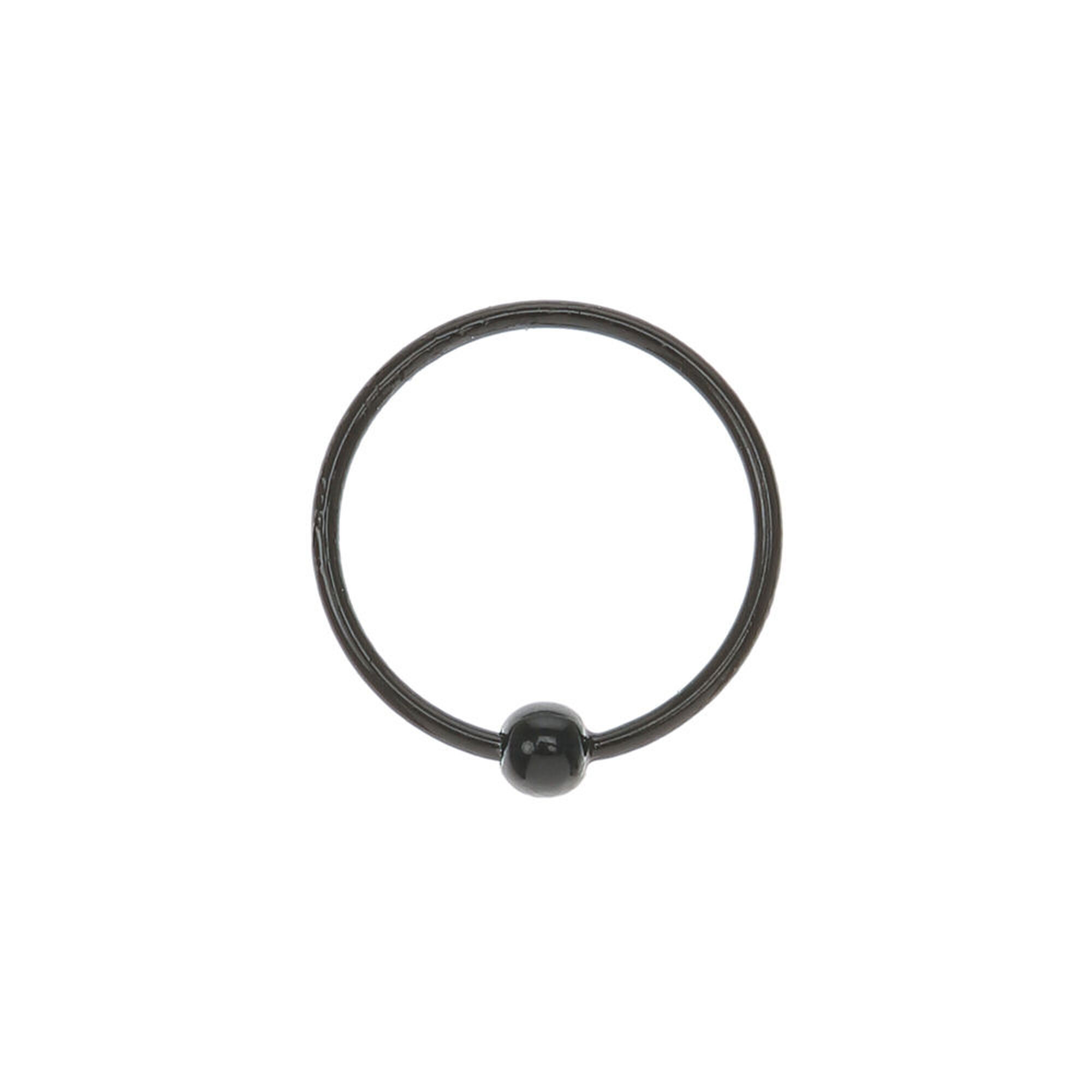 Sterling Silver 22G Black Beaded Nose Ring Claire s US
