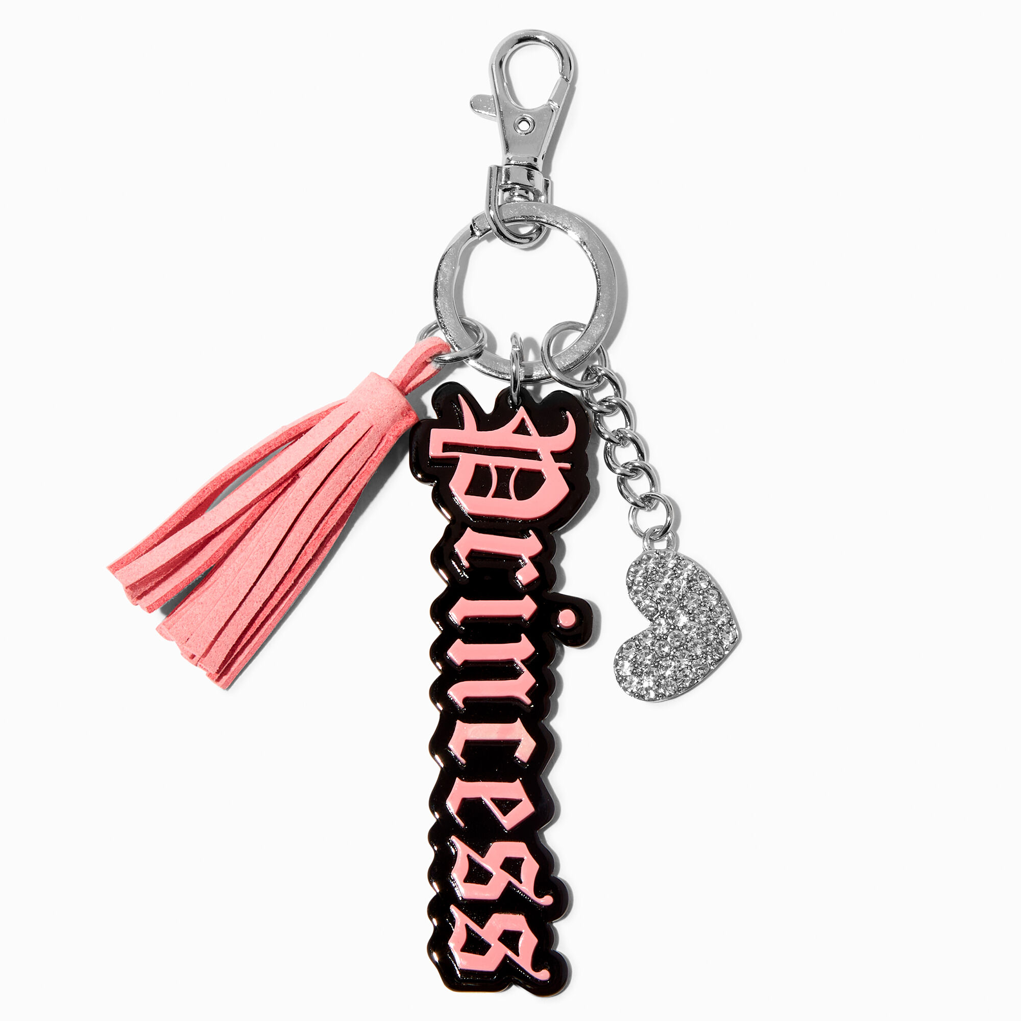 View Claires Princess Tassel Keyring Pink information