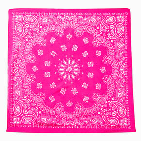 Pink Paisley Bandana Headwrap,