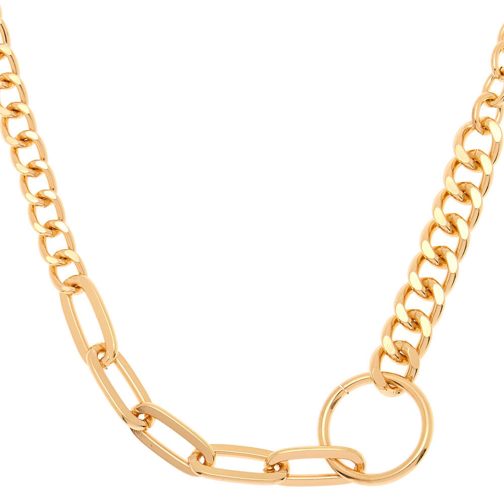 Gold Linked Up Statement Necklace,