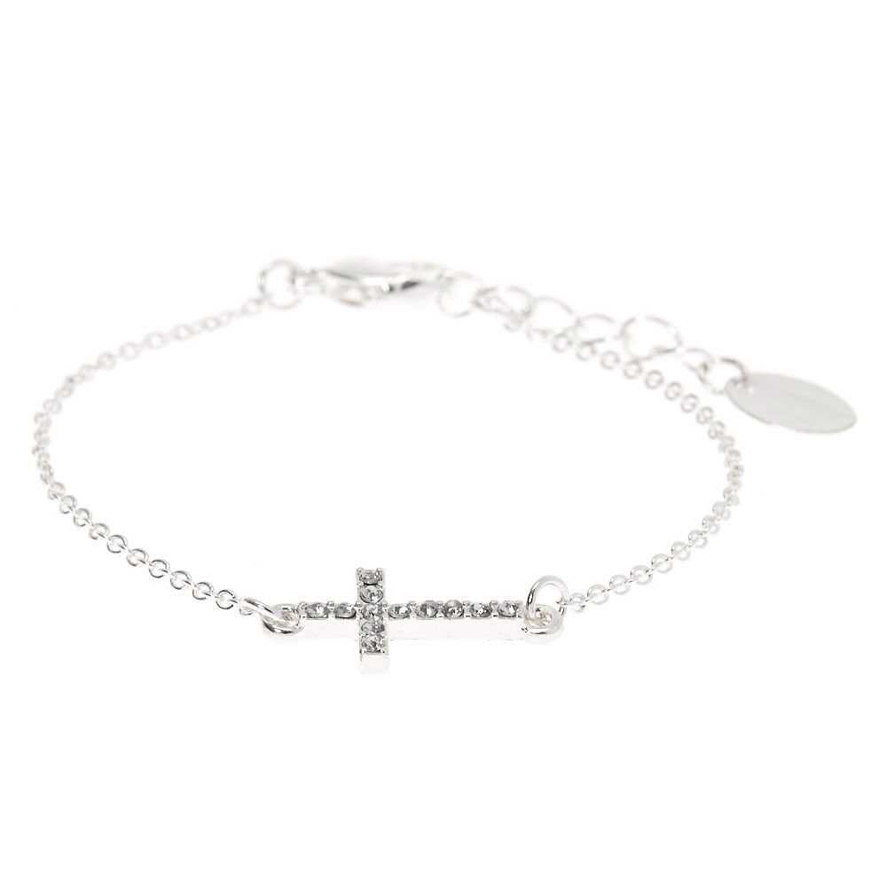 Claire's Club Silver Cross Jewellery Set - 3 Pack,