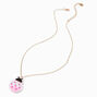 Collier &agrave; pendentif shaker coccinelle rose,
