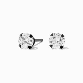 Claire&#39;s Exclusive Black Stainless Steel 3mm Crystal Studs Ear Piercing Kit with After Care Lotion,