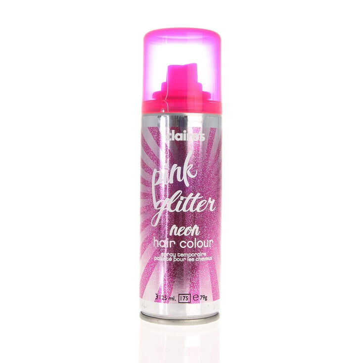 2 in 1 Neon Temporary Colour Hair Spray  - Pink Glitter,